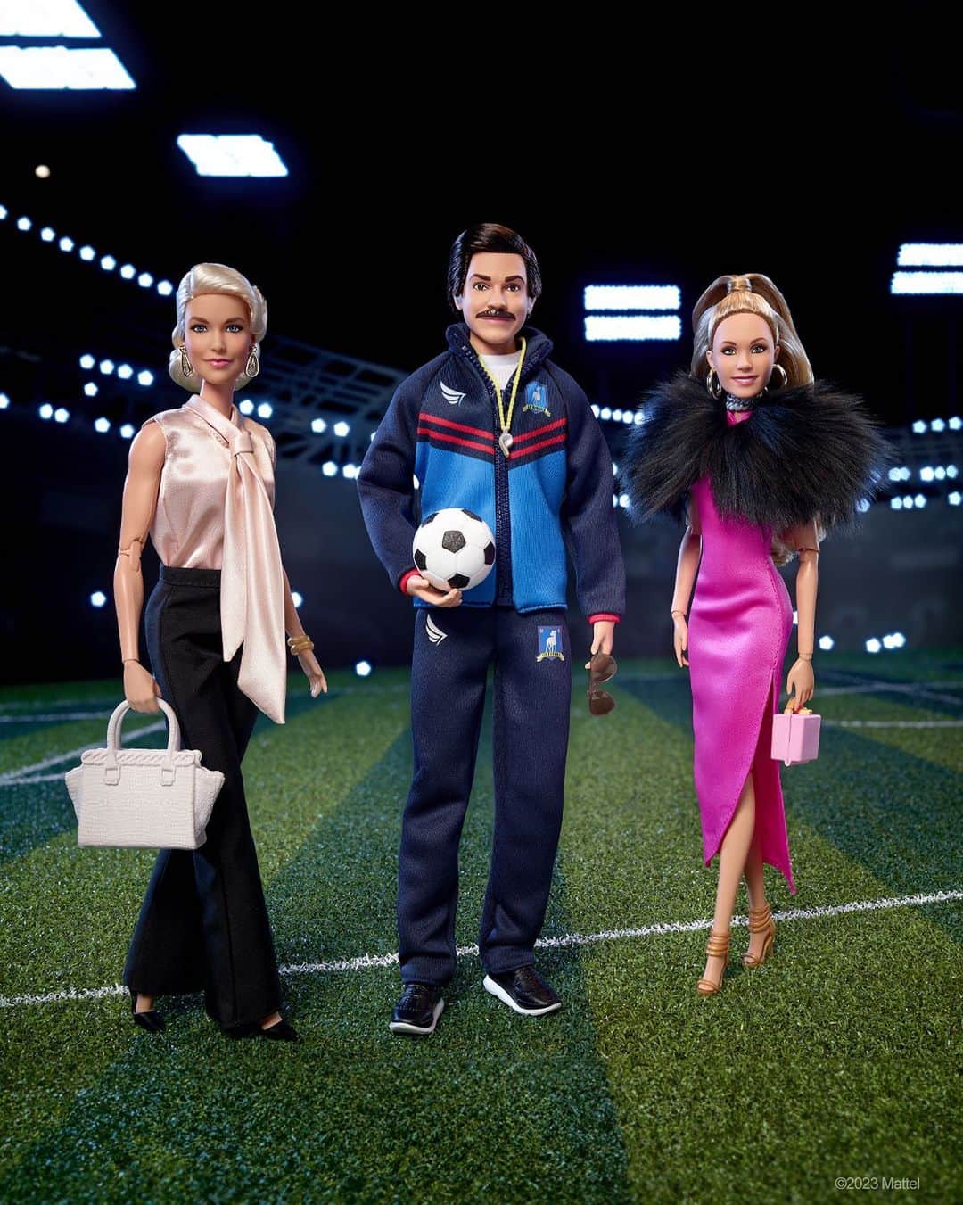 Mattelのインスタグラム：「Ted, Rebecca, and Keeley. You better BELIEVE it! ⚽ #Barbie Signature dolls inspired by the hit show #TedLasso available now on Mattel Creations.」