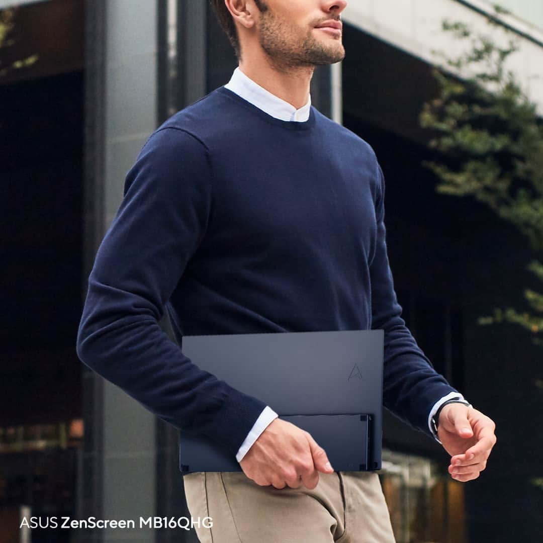 ASUSのインスタグラム：「🧘🏼#FindYourZenWithASUS anywhere and everywhere. ⁣ ⁣ With the #ASUS #ZenScreen #PortableMonitor, get more done with less effort. Its slim & lightweight feature makes it the perfect #portable🖥️on-the-go! ⁣ ⁣ Join our #Giveaway & boost your productivity: Link in Bio! ⁣」