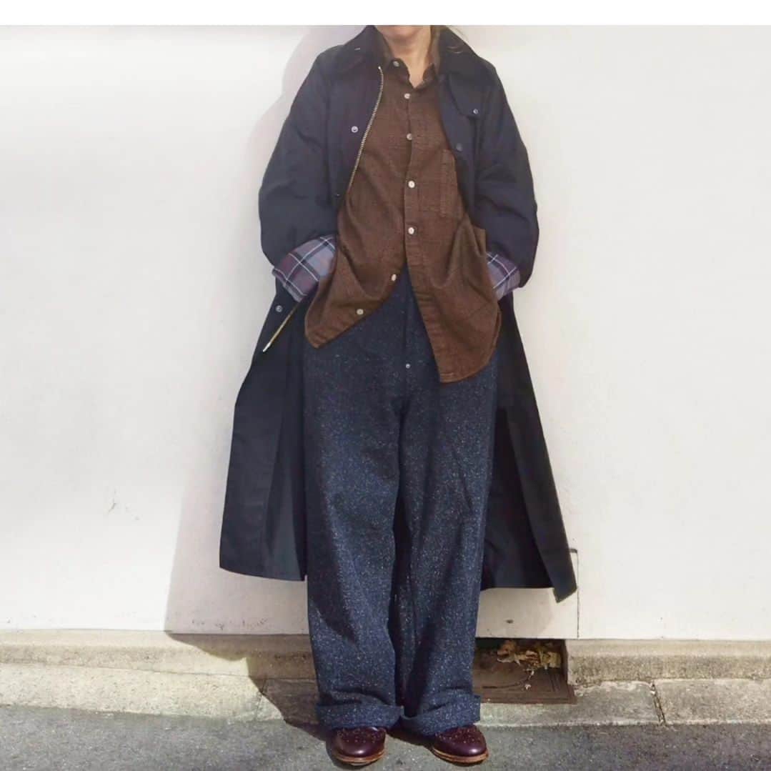 のインスタグラム：「コーデ。 . . #コーデ#barbour #traditionalweatherwear #maisonmichel」