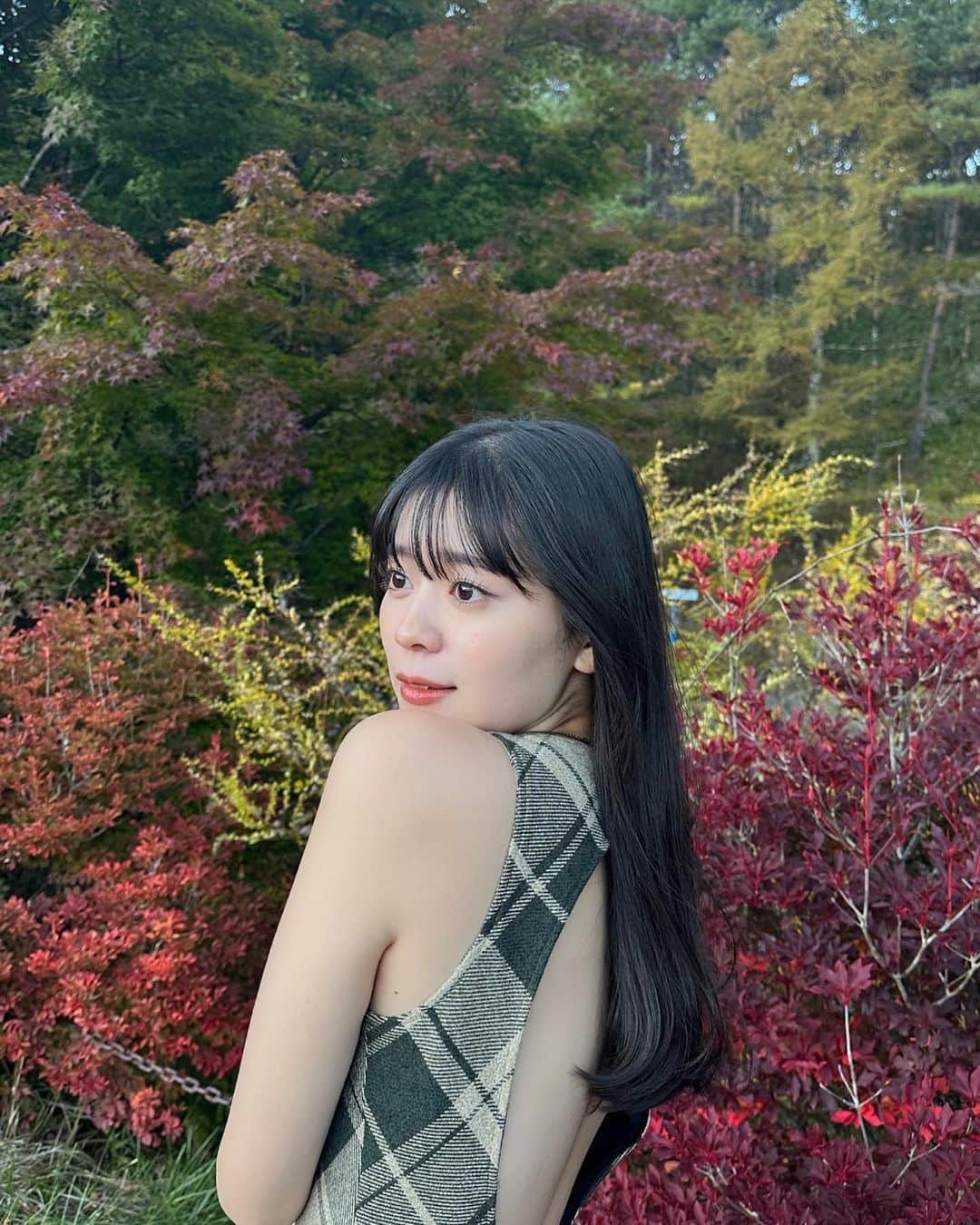 坂井仁香のインスタグラム：「🍁  #とき宣#坂井仁香#ひとちゃん#超とき宣#超ときめき宣伝部#紅葉#ワンピース」