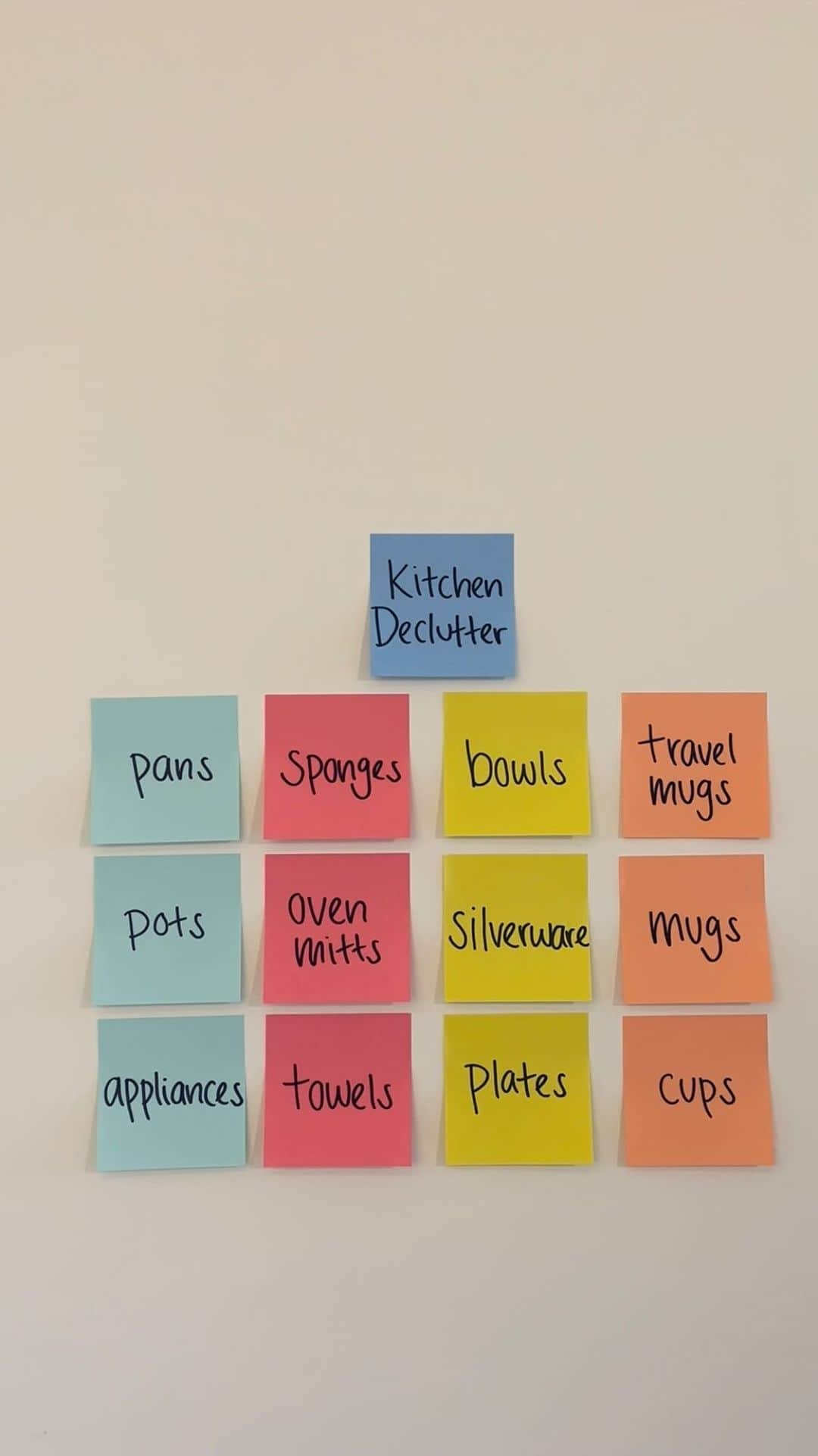 ポスト・イットのインスタグラム：「Take the stress out of home organization with this decluttering hack! ✅ Anyone else find it satisfying to crumple up a Post-it® Note after finishing a task? 🙋 #postitnotes #postit #homeorganization #declutteryourhome #decluttertips」