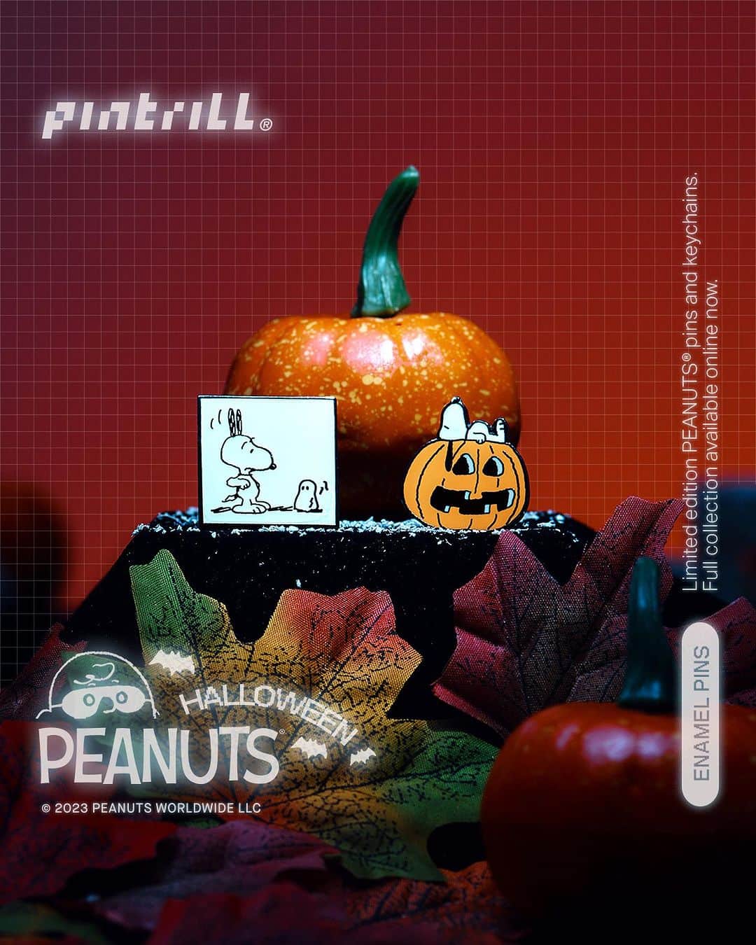 スヌーピーさんのインスタグラム写真 - (スヌーピーInstagram)「The @pintrill Peanuts Halloween collection is here! 🎃   Shop limited quantity pins and keychains of Snoopy and the gang on www.pintrill.com . 👻」10月24日 23時00分 - snoopygrams
