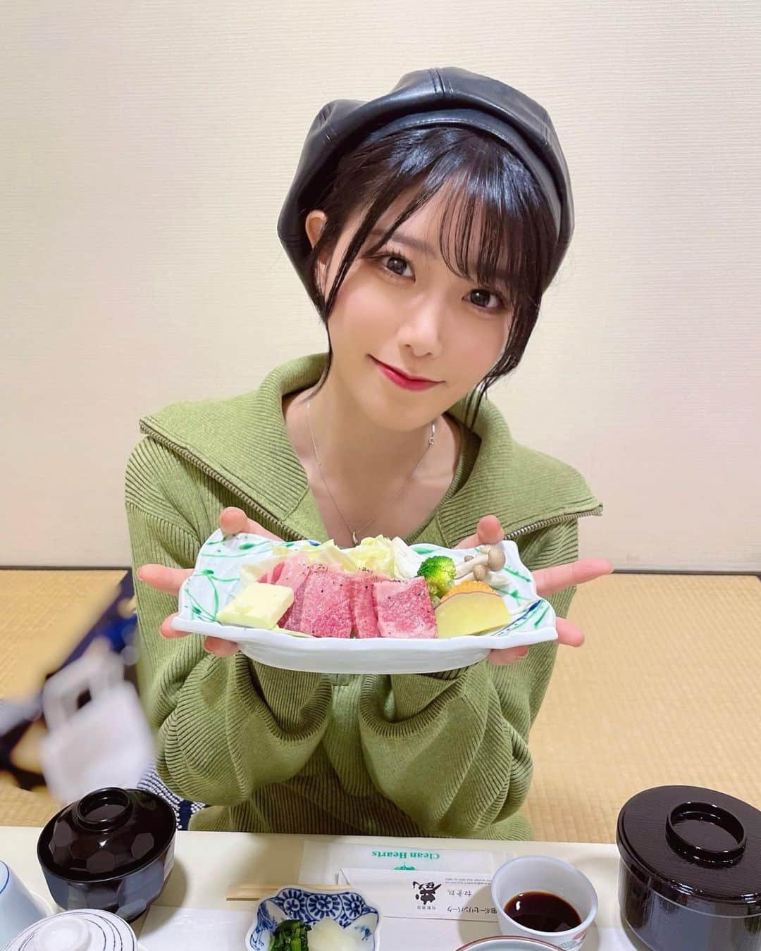 隈本茉莉奈のインスタグラム：「佐賀県　ごちそうさま🐮♡」