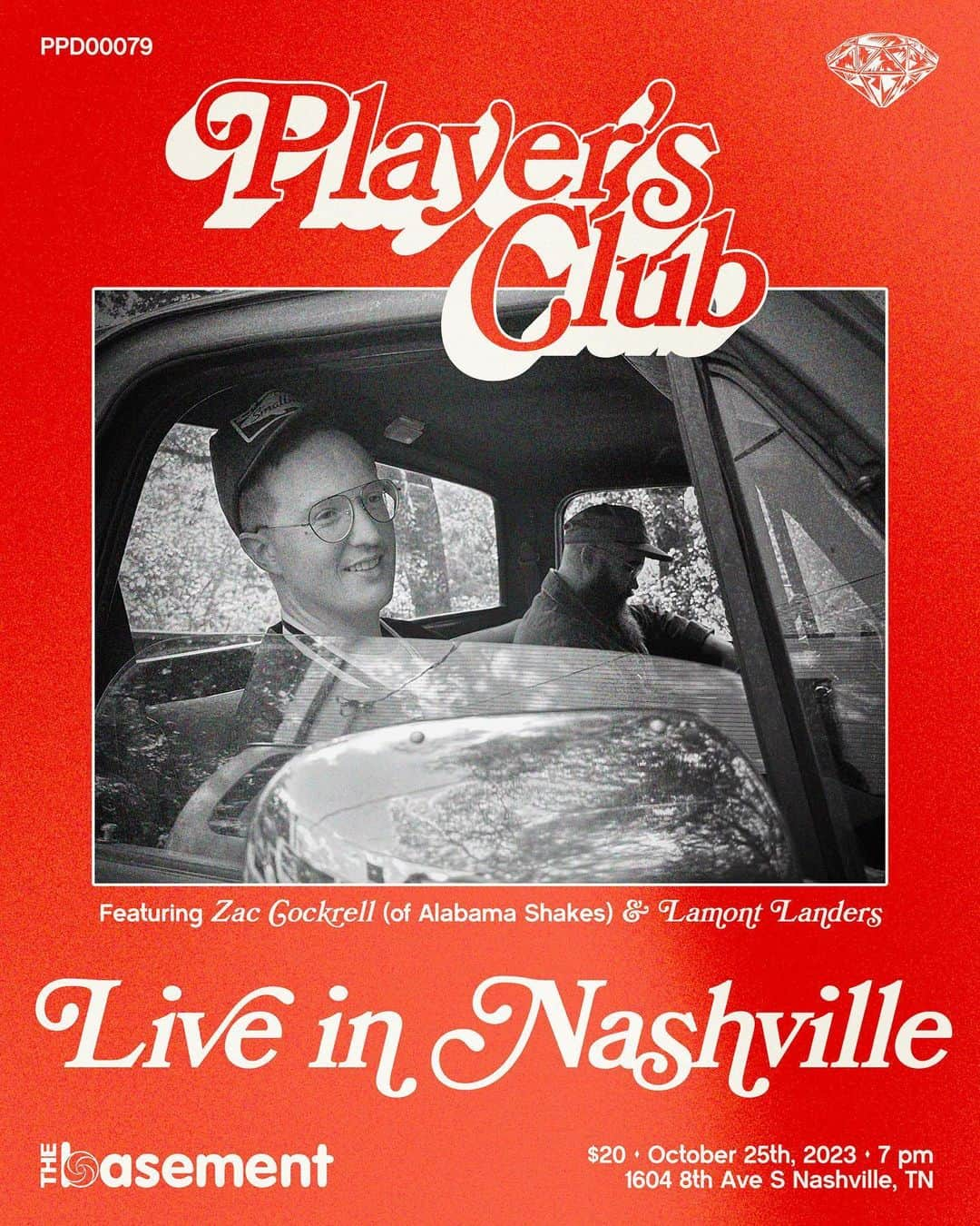 アラバマ・シェイクスのインスタグラム：「Check out Player’s Club featuring Zac Cockrell and Lamont Landers at @thebasementnash in Nashville on October 25th!」