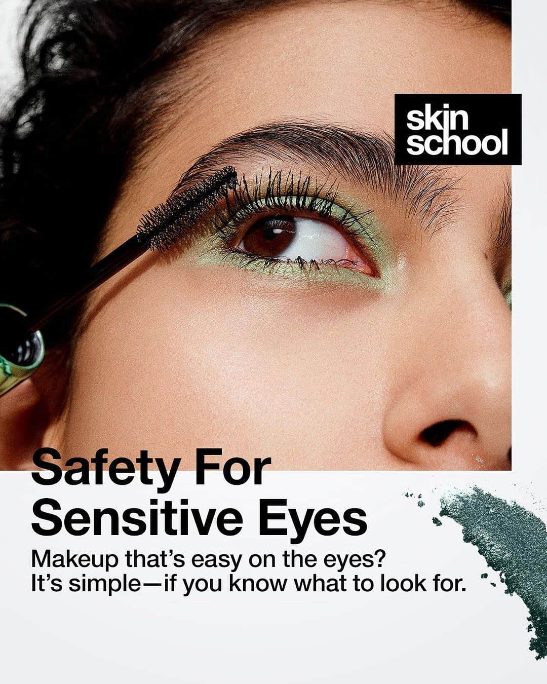 クリニークのインスタグラム：「Skin School: Here’s how to keep your glam easy on the eyes.   #Clinique #SkinSchool #NewFromTheCliniqueLab #HighFiMascara #SafeForSensitiveEyes #OphthalmologistTested」