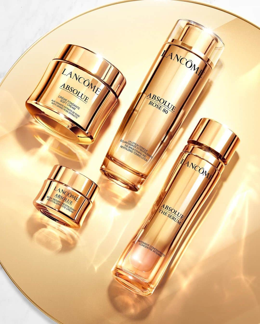 Lancôme Officialさんのインスタグラム写真 - (Lancôme OfficialInstagram)「Unleash the power of gold for perpetual youth. Start with Absolue Rose 80 Lotion to soothe the skin, followed by The serum to re-establish skin’s density. Finish with the Soft Cream and Eye Cream to smooth out wrinkles and fine lines. And to perfect your complexion, use Absolue Fluid Foundation.  #Lancome #LancomeAbsolue #Serum #Skincare」10月25日 0時05分 - lancomeofficial