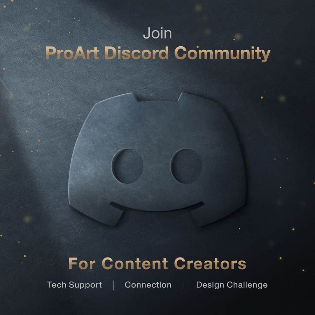 ASUSのインスタグラム：「Join the #ASUS #ProArt #Discord community to have a deeper connection with us and content creators from around the world! ❤️ Our dedicated ProArt tech support team is ready to assist you to enhance your product experience, and an exciting monthly design challenge is on the horizon, waiting for you to join to showcase your creativity.⁣ ⁣ 👉 Find the invitation link in our IG story and bio.⁣ @ProArt @Discord #Creator」