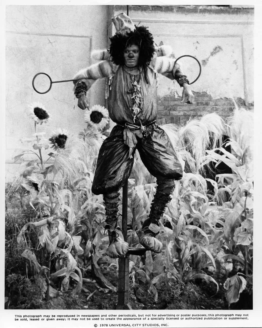 マイケル・ジャクソンのインスタグラム：「A publicity shot of Michael performing as The Scarecrow for his feature film debut in “The Wiz” which was released on this date in 1978. The film was based on the musical of the same name, a breakthrough for Broadway, a large-scale big-budget musical featuring an all-Black cast.」