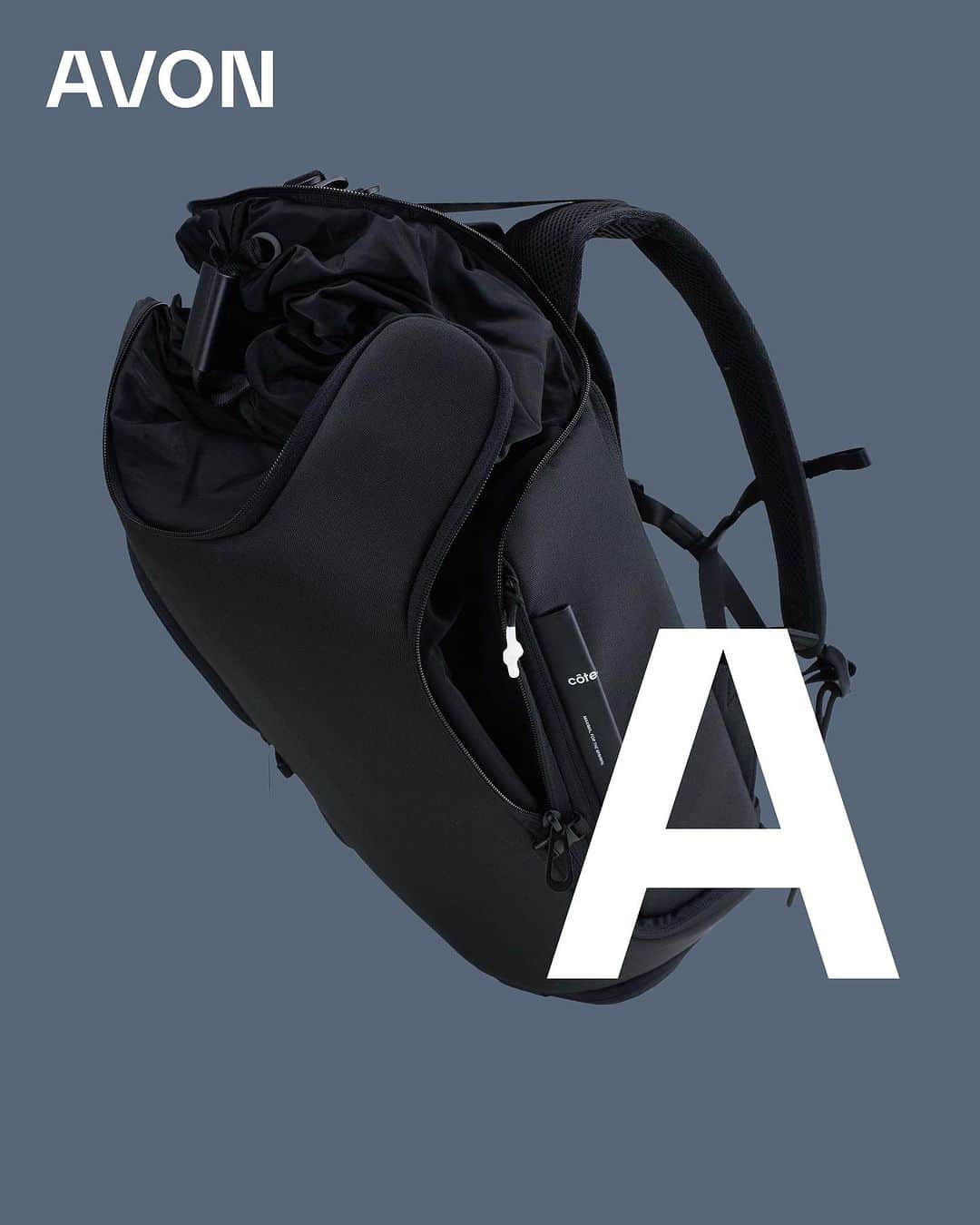 のインスタグラム：「The AVON is crafted from supple cowhide leather that softens and mellows in tandem with the wearer’s journey.  Stay tuned for our next ‘In Motion’ post which details the uses and teas for ability of the AVON backpack.  Available to purchase from www.coteetciel.com」