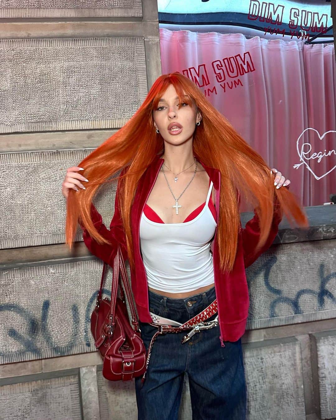 LOCAL HEROESのインスタグラム：「ICE SPICE „She a baddie she knows she a 10” / Halloween 23’  SS23S0156 VELOUR ZIP UP JACKET」