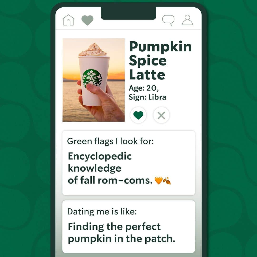 Starbucksのインスタグラム：「True love is just a swipe (or a sip) away. 🧡」