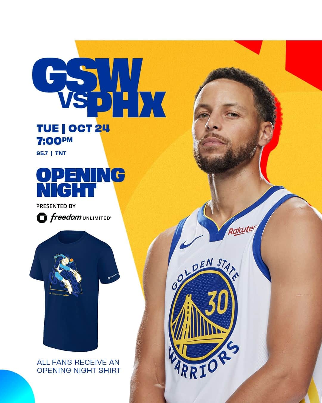 ゴールデンステート・ウォリアーズのインスタグラム：「Let the NBA season begin ⚡️  @chase || #DubNation」