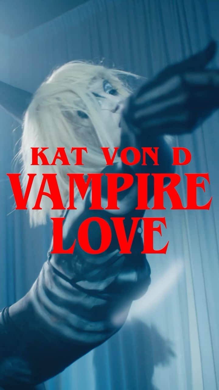 Kat Von Dのインスタグラム：「“VAMPIRE LOVE” OUT NOW! 🧛🏻‍♀️🖤 click the link in my bio to listen, and watch the official music video!! 🖤 Hope you all enjoy! X」