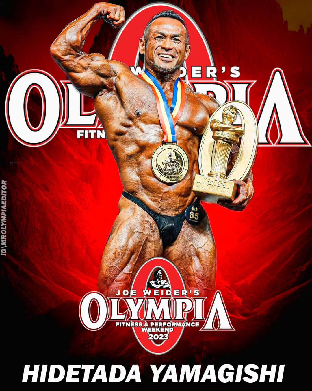 Hidetada Yamagishiさんのインスタグラム写真 - (Hidetada YamagishiInstagram)「2023 ⭕LYMPIA 212 Bodybuilding Athlete @hideyamagishi . . . Best of luck 🤞 . . . Editor @mrolympiaeditor_ . . . . . #olympia23 #bodybuildingposters #bodybuildingflyers #bodybulding #bodybuilder #ifbb #olympians」10月25日 1時50分 - hideyamagishi