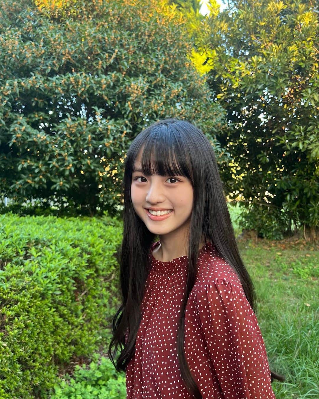 竹下優名さんのインスタグラム写真 - (竹下優名Instagram)「ドット柄🍓  #あき #jc2#09」10月25日 10時00分 - yu_na0114.official
