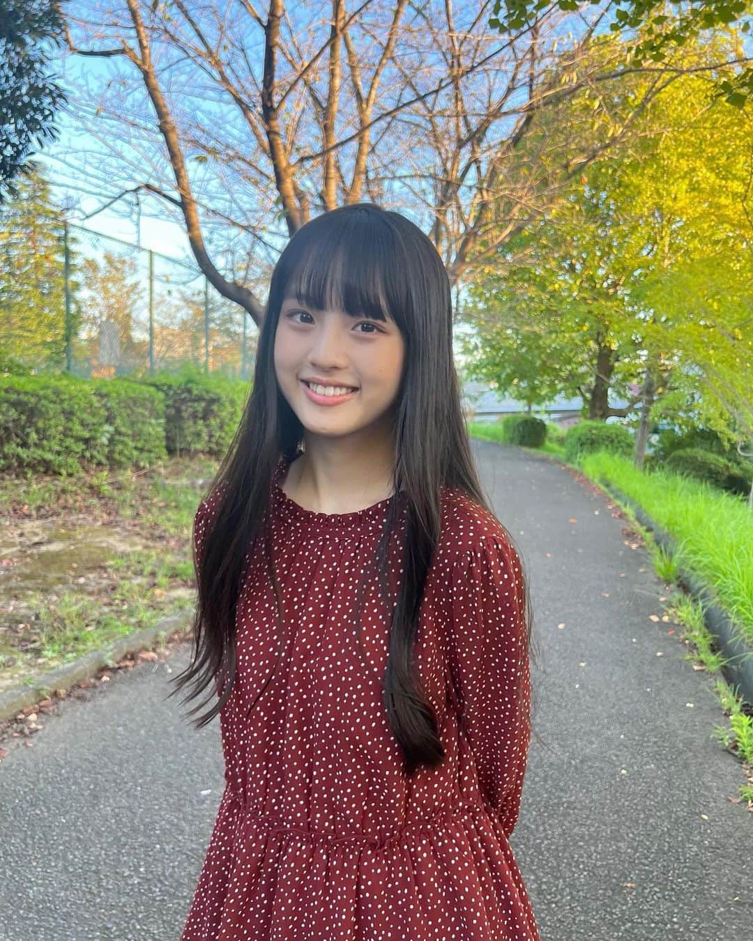 竹下優名さんのインスタグラム写真 - (竹下優名Instagram)「ドット柄🍓  #あき #jc2#09」10月25日 10時00分 - yu_na0114.official