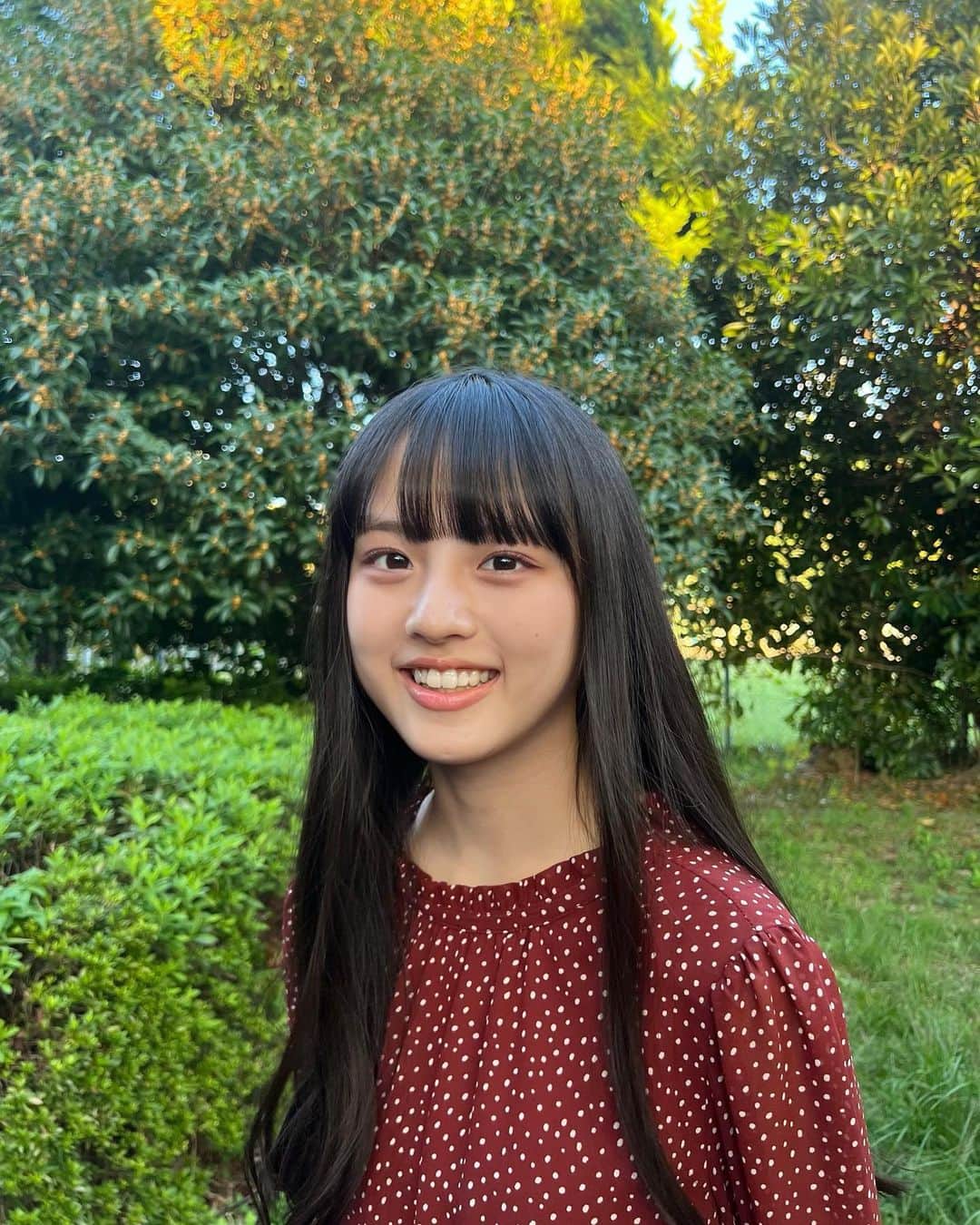 竹下優名さんのインスタグラム写真 - (竹下優名Instagram)「ドット柄🍓  #あき #jc2#09」10月25日 10時00分 - yu_na0114.official