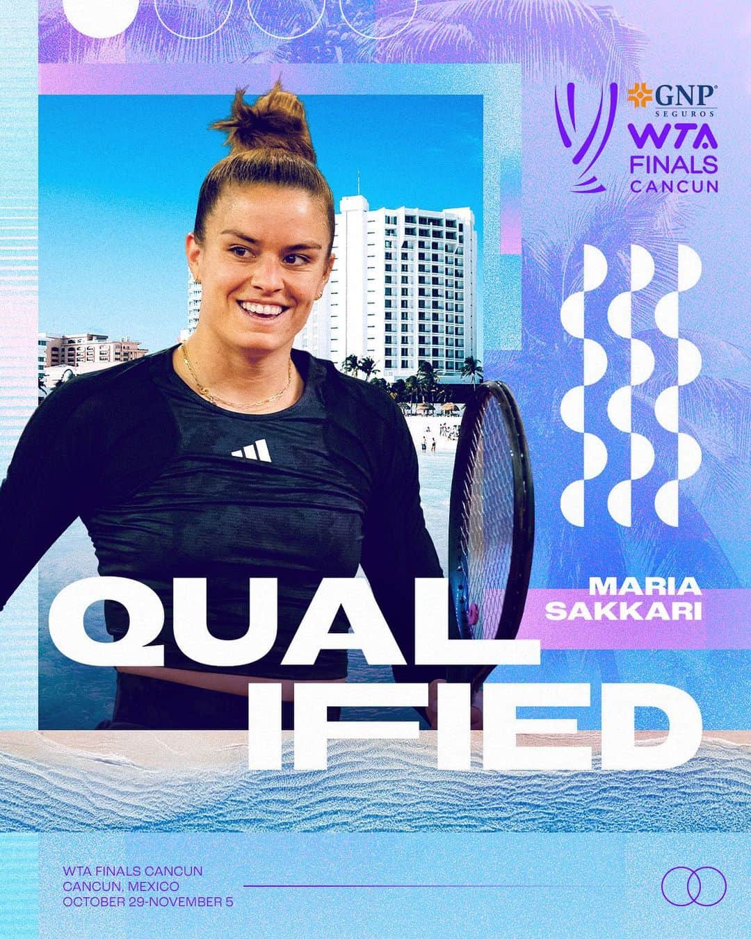 WTA（女子テニス協会）のインスタグラム：「Enter: ⚡️Sakkari ⚡️  @mariasakkari will replace Muchova in the season-ending @wtafinals   #WTAFinals」