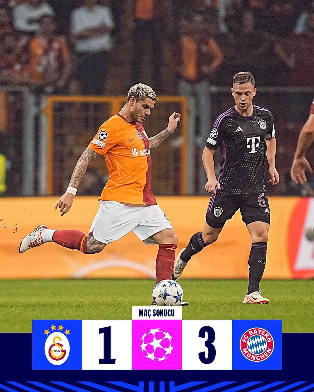 ガラタサライSKさんのインスタグラム写真 - (ガラタサライSKInstagram)「Maç sonucu: Galatasaray 1-3 Bayern Münih  #GSvFCB #UCL」10月25日 3時38分 - galatasaray