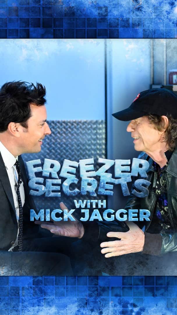 ジミー・ファロンのインスタグラム：「Jimmy and @mickjagger accidentally lock themselves in the Tonight Show freezer and reveal their deepest darkest secrets to each other! #FallonTonight」