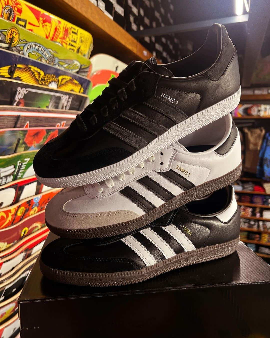 zumiezのインスタグラム：「‼️SAMBA RESTOCK‼️  We’ve now got THREE colors of the @adidasskateboarding SAMBA ADV in shop right now!   Swipe to find the SKUs of your favorite one, if anything use that SKU on our site & it’ll directly pull up the product ;)  @zumiez #zumiez #adidassamba #sambaadv #adidas #carlsbad #oceanside #sandiego #orangecounty #oc #california #skate」