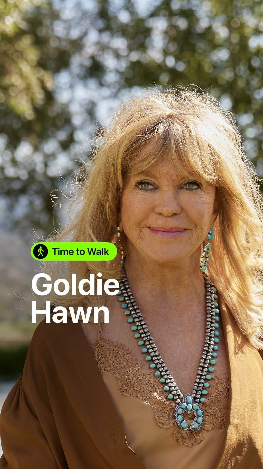 ゴールディ・ホーンのインスタグラム：「Walk with award-winning actor @GoldieHawn as she candidly discusses her early career battles and the mysteries of life beyond our planet. #TimeToWalk」