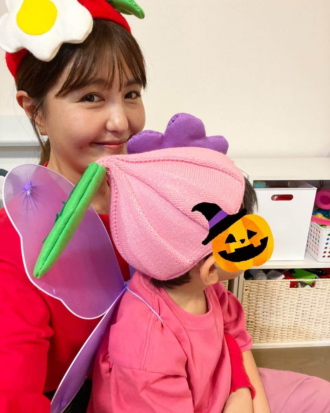 野中藍さんのインスタグラム写真 - (野中藍Instagram)「羽ピクミンと赤ピクミン🌱 少し早めのHalloween🎃  先日、息子の習い事で、 親子参加のハロウィンレッスンでした👻 （親はどのくらい仮装したらいいのか悩みました笑）  #halloween #pikumin」10月25日 6時56分 - ai_nonaka