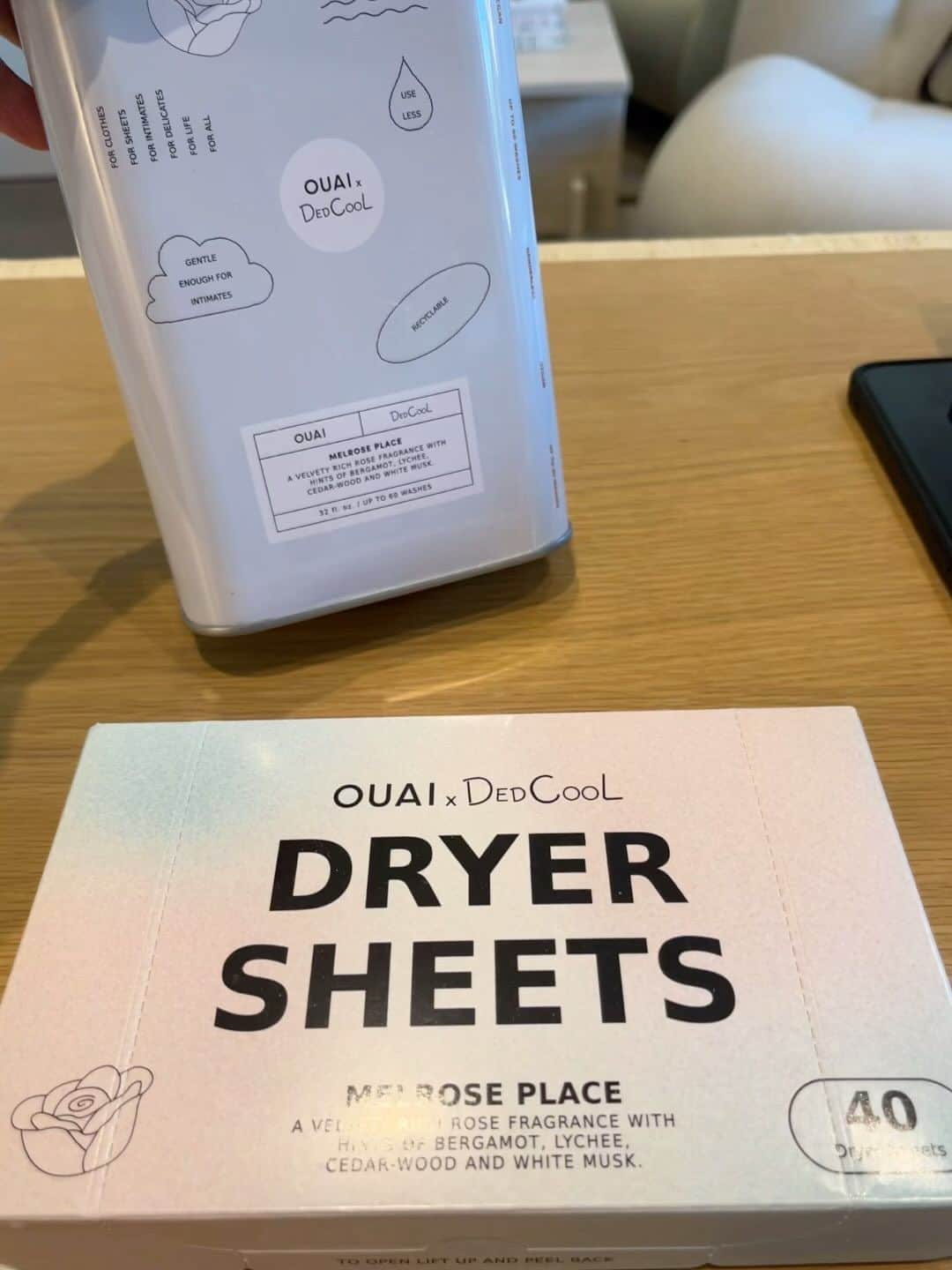 JEN ATKINのインスタグラム：「last time @theouai x @dedcool Dedtergent sold out so fast i couldn’t even hold on to my mailer😭 we’re back now + with bonus Melrose Place Dryer Sheets! Tap the post or link in bio to shop🫧🌹」