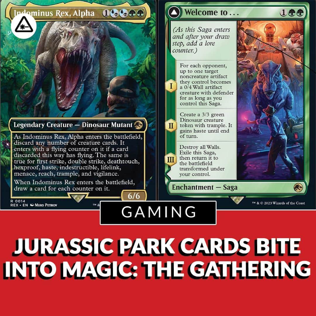 クリス・ハードウィックのインスタグラム：「These Jurassic Park/Jurassic World cards are the beginning of an overall partnership between Wizards of the Coast and NBC Universal. Does this mean we’ve got Fast & Furious and Minions cards coming our way too? Who knows, who ever saw these Jurassic Park cards coming? Stranger things have happened  details in bio」