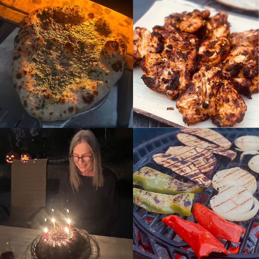 のインスタグラム：「Made tandoori chicken, garlic and parsley naan, grilled vegetables for Cynthia’s birthday tonight 🥰Thanks Isa for all your help!!」