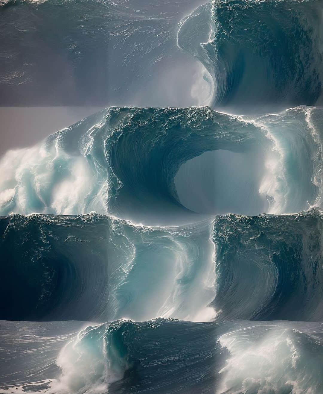 Paul Octaviousのインスタグラム：「Wave Tunnels 🌀 There’s a brave surfer in there somewhere… 🏄🏾‍♀️   Pt. 1」