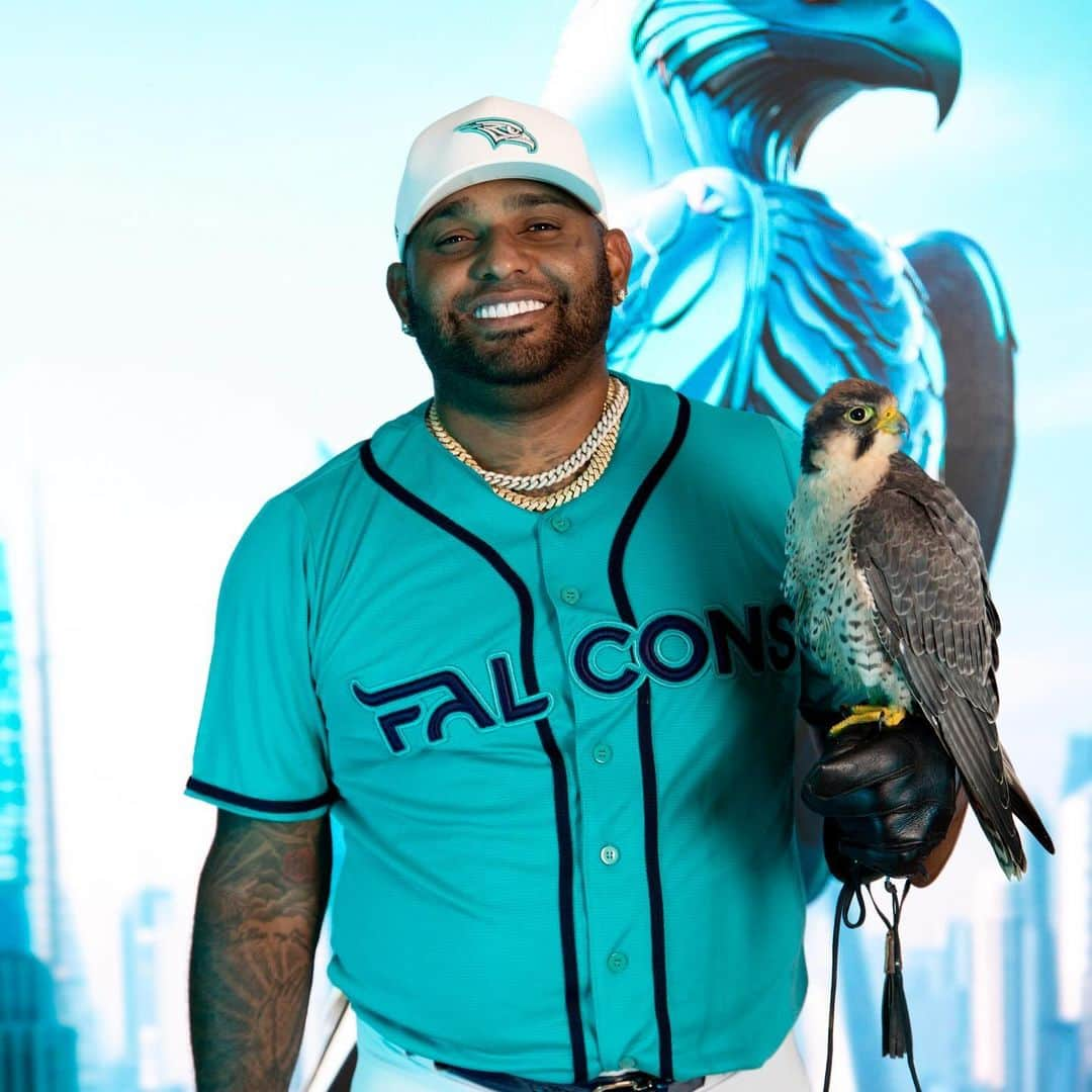 ニック・スウィシャーさんのインスタグラム写真 - (ニック・スウィシャーInstagram)「🐼 + 🦅 = @kfp48  #falconsbaseball #dubai #baseballunited」10月25日 10時45分 - yourboyswish