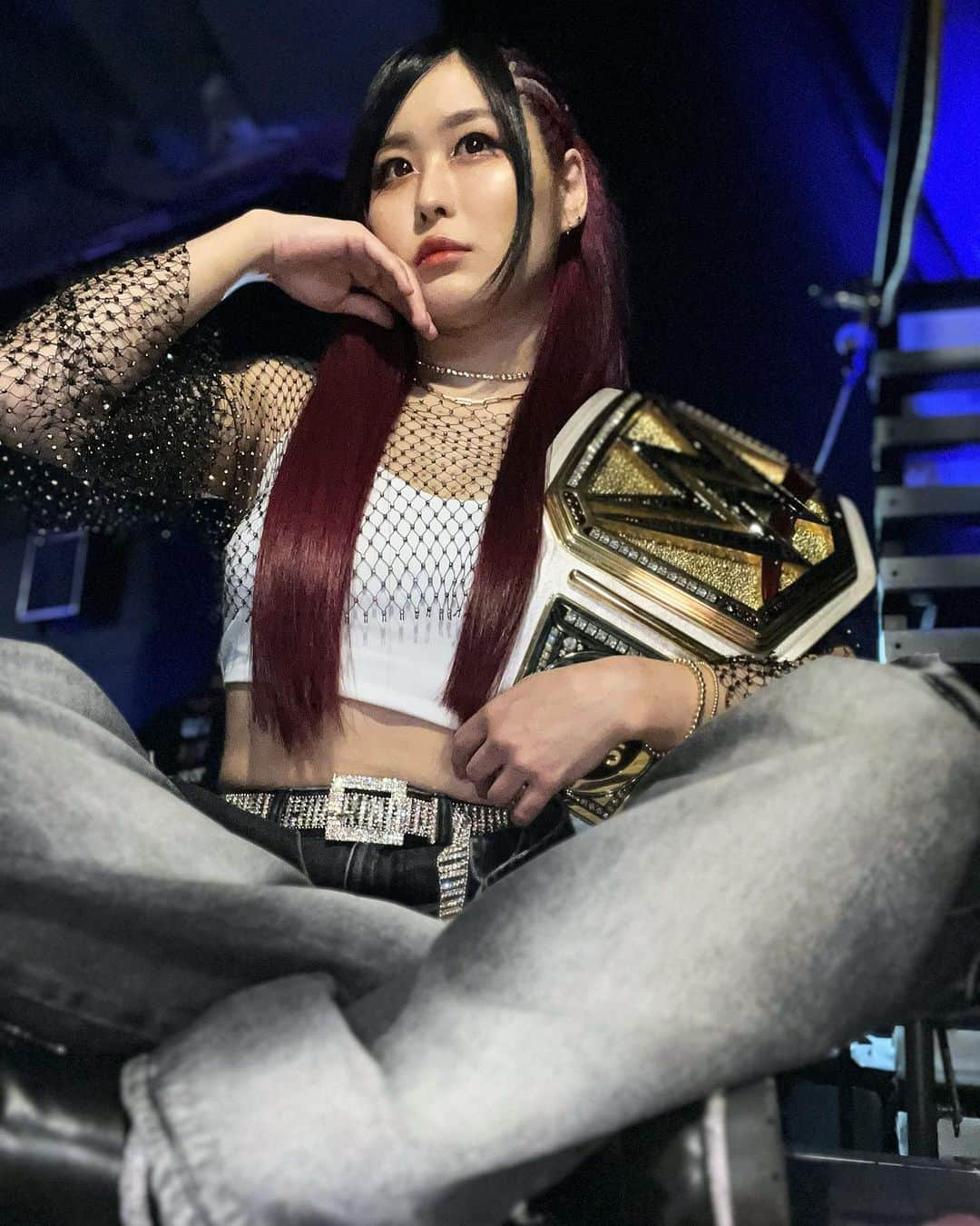 紫雷イオのインスタグラム：「🆒  #iyosky #smackdown」