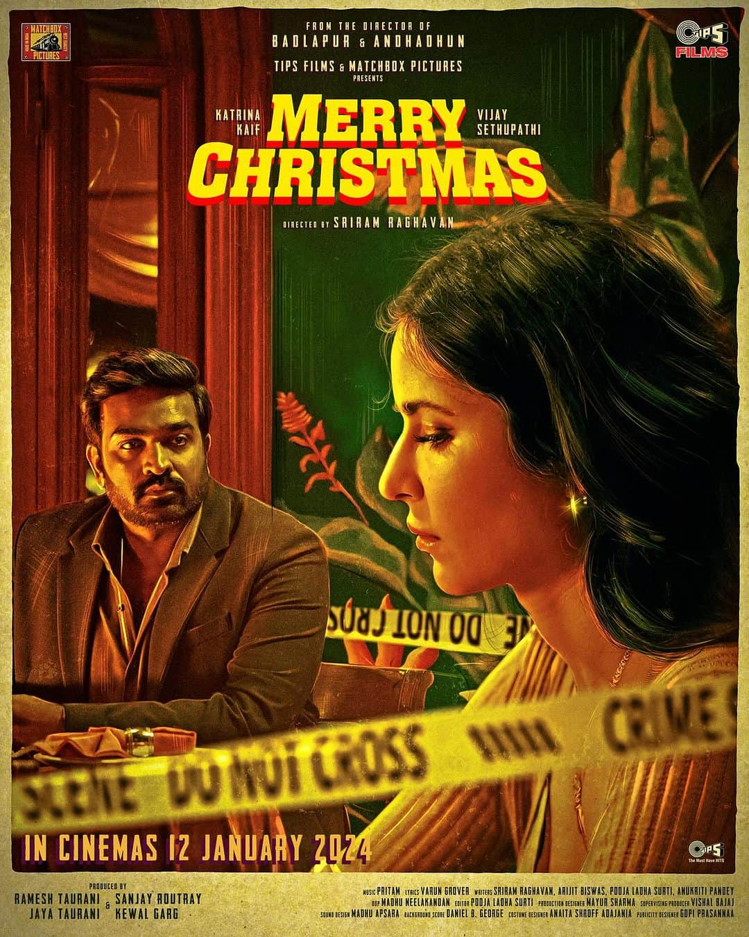 カトリーナ・カイフのインスタグラム：「#MerryChristmas is making your winter merrier on January 12, 2024.  #SriramRaghavan @tipsfilmsofficial @matchboxpix @rameshtaurani @sanjayroutraymatchbox @jaya.taurani #KewalGarg @katrinakaif @actorvijaysethupathi @sanjaykapoor2500 @pathakvinay #TinnuAnand @radhikaofficial @pratimakannan @ashwinikalsekar @gayathrieshankar #PariSharma @ipritamofficial @vidushak #PoojaLadhaSurti #ArijitBiswas #AnukritiPandey #MadhuNeelakandan @mayursharma22011 #MadhuApsara @vishal_bajaj_1603 @daniel.b.george @anaitashroffadajania @radhika_sarathkumar #KavinBabu @actor_shanmugaraja #RajeshWilliams @yughabharathi #ThiagarajanKumararaja #PratheepKumarS @abduljabbar_offl #PrasannaBalaNatarajan @latatudinal @mayursharma22011 #MadhuApsara @imdeepavenkat @gopiprasannaa  Music on @tips @tipstamilofficial」