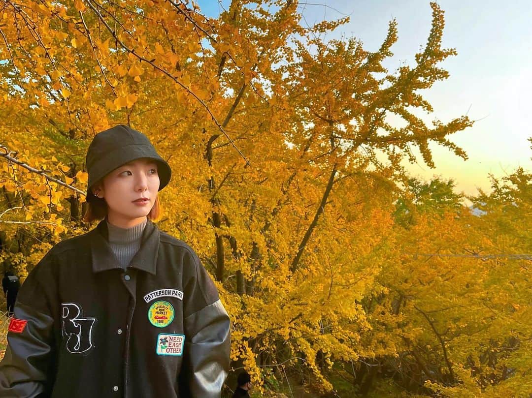 森万由子のインスタグラム：「きれい🍁 かなさんにも会えた🍠」
