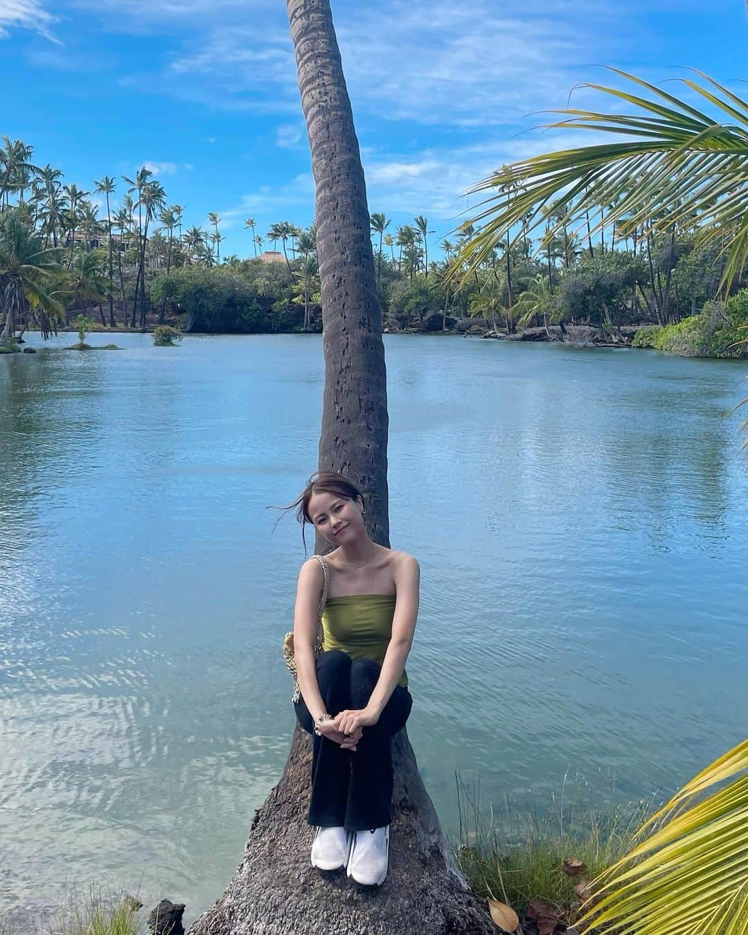 MiracleVellMagicのインスタグラム：「I visited one of the three major power spots in the world, Mauna Lani, meaning “a hill that reaches heaven”. The moment I stepped inside the area, I just knew this place was special. It was quiet, calm, and heart-healing. 😌✨  世界三大パワースポットの一つ、マウナ・ラニ。その名の意味は “天国に届く丘”なんだって。 足を踏み入れた瞬間から、この土地を包み込む特別な力を、全身で感じたよ。静かで穏やかで…心がふわふわと癒されていく。  1,2,4枚目は「カラフイプアア・フィッシュポンド」、3枚目は「オーラの洞窟」✨  リサーチをしてみたらマウナ・ラニはね、５つの火山に囲まれた中心に位置する場所だそう。火山ってものすごくエネルギーが強いのよね🌋 そもそもハワイ島には「マウナロア」と「キラウエア」の２つの巨大な活火山があって、大地も溶岩に覆われているから、この島自体がとてつもないパワーとエネルギーに溢れてるんだよね。  自然への感謝が込み上げて、地面をなでなでした🌏👋🏻✨  ここで受け取ったパワーを使って、私の人生、一人でも多くの人の心を救っていきたい！明るくて気楽でほかほかする毎日を過ごせるよう手助けしたいし、私がそんな背中を見せていきたい！☺️  みんな安心してね✨ 素敵なこと一個ずつ見つけて、気楽に優雅に生きていこう😚」