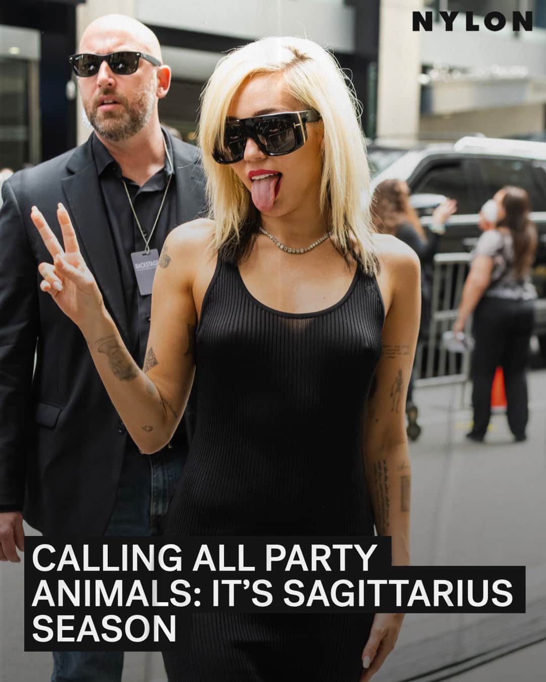 Nylon Magazineのインスタグラム：「It's the best time of the year... welcome to Sagittarius season. Are they ready to change the world? Certainly. Are they a little tweaked out? Absolutely. From Zoë Kravitz to Nicki Minaj, learn why everyone loves astrology's wild child, Sag, at the link in bio.  [Getty / BACKGRID]」