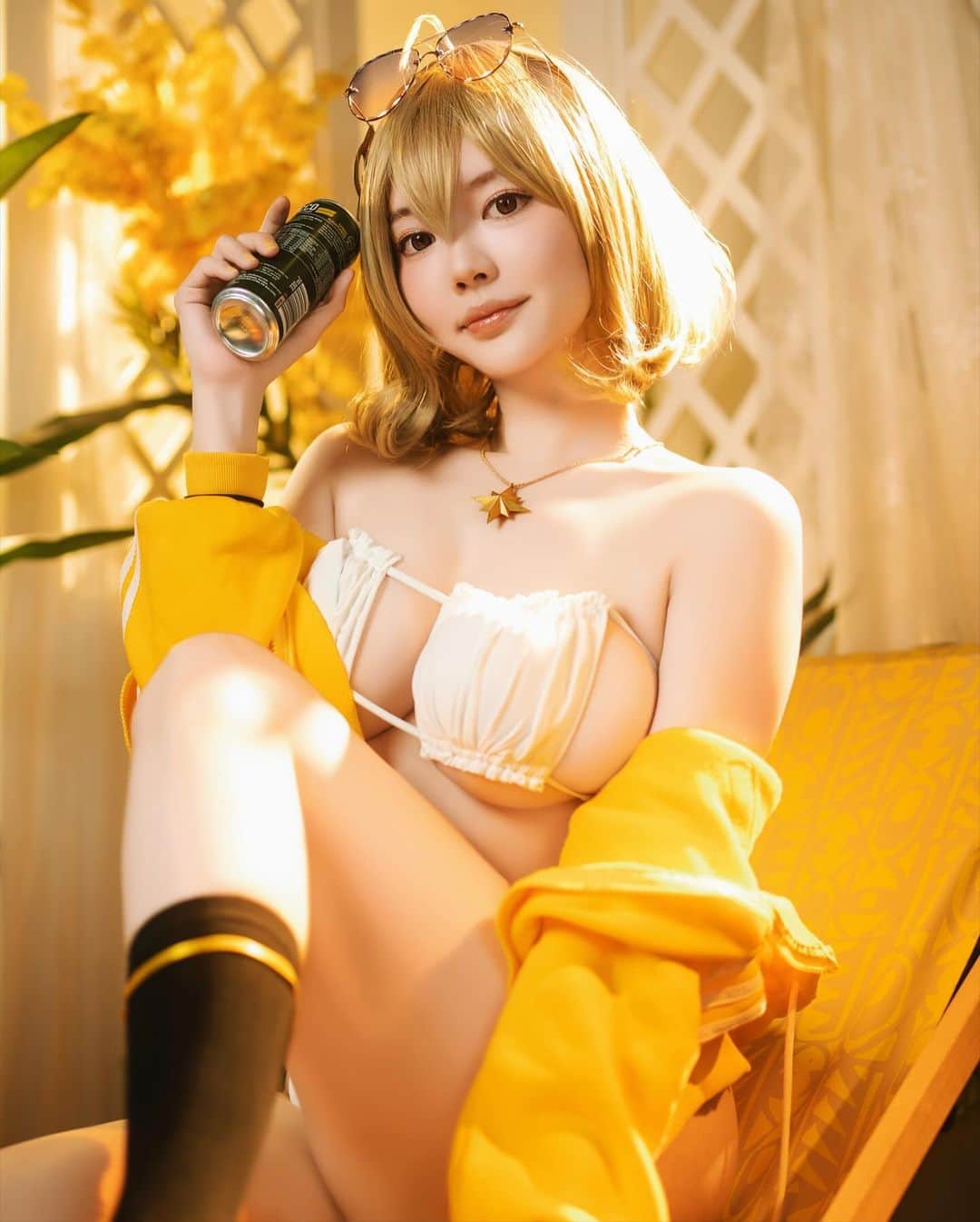 YingTzeのインスタグラム：「“ Drinking a nice , refreshing soda with you while taking in the ocean view ~ it doesn’t get any better than this 💛 “  ☀️ AFA SG 2023 Merchandise List ☀️ ( swipe left for more info )  My latest Nikke Photobook “ Summer Sky & Her “ will be available first during this event ! 💛🫰🏻  I also made PhotoCards for the very first time ! ✨😮‍💨  My Booth is 211 , can’t wait to see you soon ! 💛✌🏻」