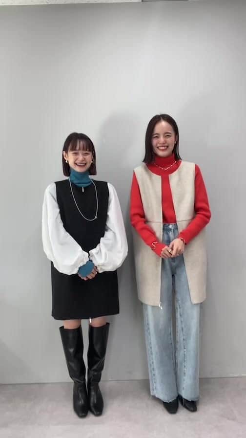 mysticのインスタグラム：「本日12:00〜zozotown福袋予約スタート！  森川 @lily.s_y  163cm 勝見 @akane__11.1 154cm」