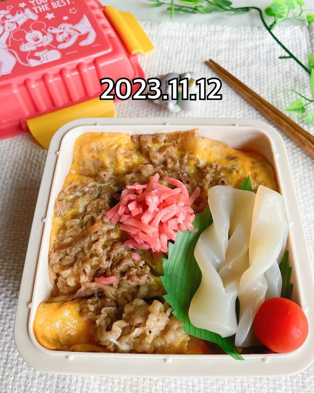 吉野家さんのインスタグラム写真 - (吉野家Instagram)「簡単なのにスゴ旨🍱《牛丼のたまごとじ》  📣おうち吉野家アンバサダー  @mikamama.dannabentou さんの投稿をご紹介！  皆さんのお弁当作りの参考に 少しでもなれば嬉しいです🥰  日曜日、今日の旦那弁当は…  ☆牛丼のたまごとじ(25円) ←牛丼の値段は入れてません(いただき物なので) 本当なら300円くらいするかも😅 ☆紅しょうが(10円) ☆味こん(10円) ☆ミニトマト(17円)  合計62円(362円)でした🤗  味こんは、これうまつゆで味付けなんだけど 凄く美味しいょ!!  今日は前にも作ったたまごとじにしてみました。 レンチンで温めたらフライパンに牛丼の具を入れ 卵を溶いたものを流し入れ蓋をして… 卵に火が通ったら完成❤ これ簡単なのに凄く美味しいから食べてもらいたい😋  @yoshinoya_co_jp ←良かったらこっちもチェックしてみてね!!  ⁡～～～～～～～～～～～～～～～～～～～  #おうち吉野家 は 忙しいママとパパの味方！  皆さんの#おうち吉野家 を使った レシピをご紹介中🍀 吉野家冷凍食品で カンタンおいしいごはんを楽しもう♪ 定期便注文する人が急増中！の おうち吉野家を ぜひ公式サイトよりお買い求め下さい☺  公式サイトはプロフィールURLから🔽 @yoshinoya_co_jp  #おうち吉野家アンバサダー #おうち吉野家  #吉野家冷凍牛丼の具 #牛丼の具 #吉野家 #yoshinoya  #弁当 #お弁当レシピ #たまごとじ #冷凍庫 #冷凍ストック #レンチン料理  #好きなものを食べる #簡単アレンジ #夕食メニュー #昼食メニュー #牛丼 #おうちごはん  #時短レシピ #簡単レシピ  #アレンジレシピ #おうちごはん  #ストック飯 #今日のおかず  #今日のごはん #ずぼらレシピ #主婦の味方 #休日ランチ」11月23日 12時06分 - yoshinoya_co_jp