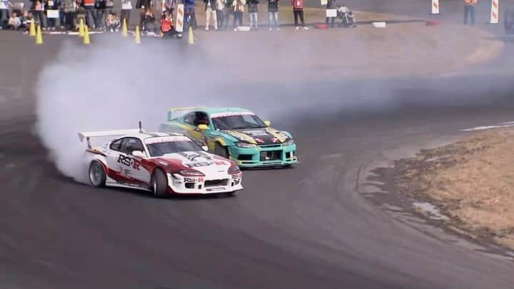 日比野哲也のインスタグラム：「Great 8 - First run between @mattfield777 & @hibinojyuku  #RSRDF23 #FormulaDRIFT」