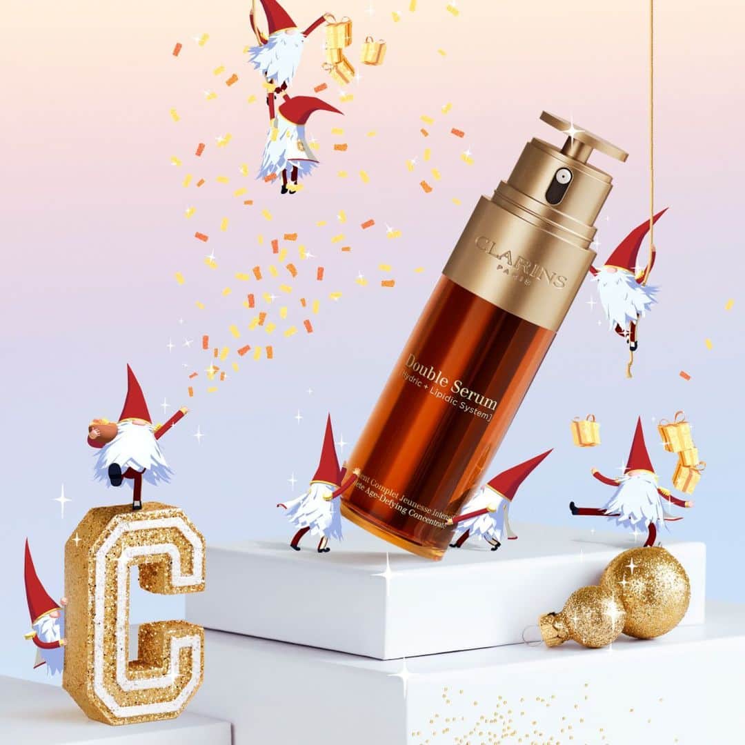 Clarins Australiaのインスタグラム：「An abundance of skin-loving ingredients of natural origins are contained in Clarins Double Serum ✨ The more the merrier!⁣⁣ ⁣⁣ #Clarins #Skincare #SparkleAllSeason」