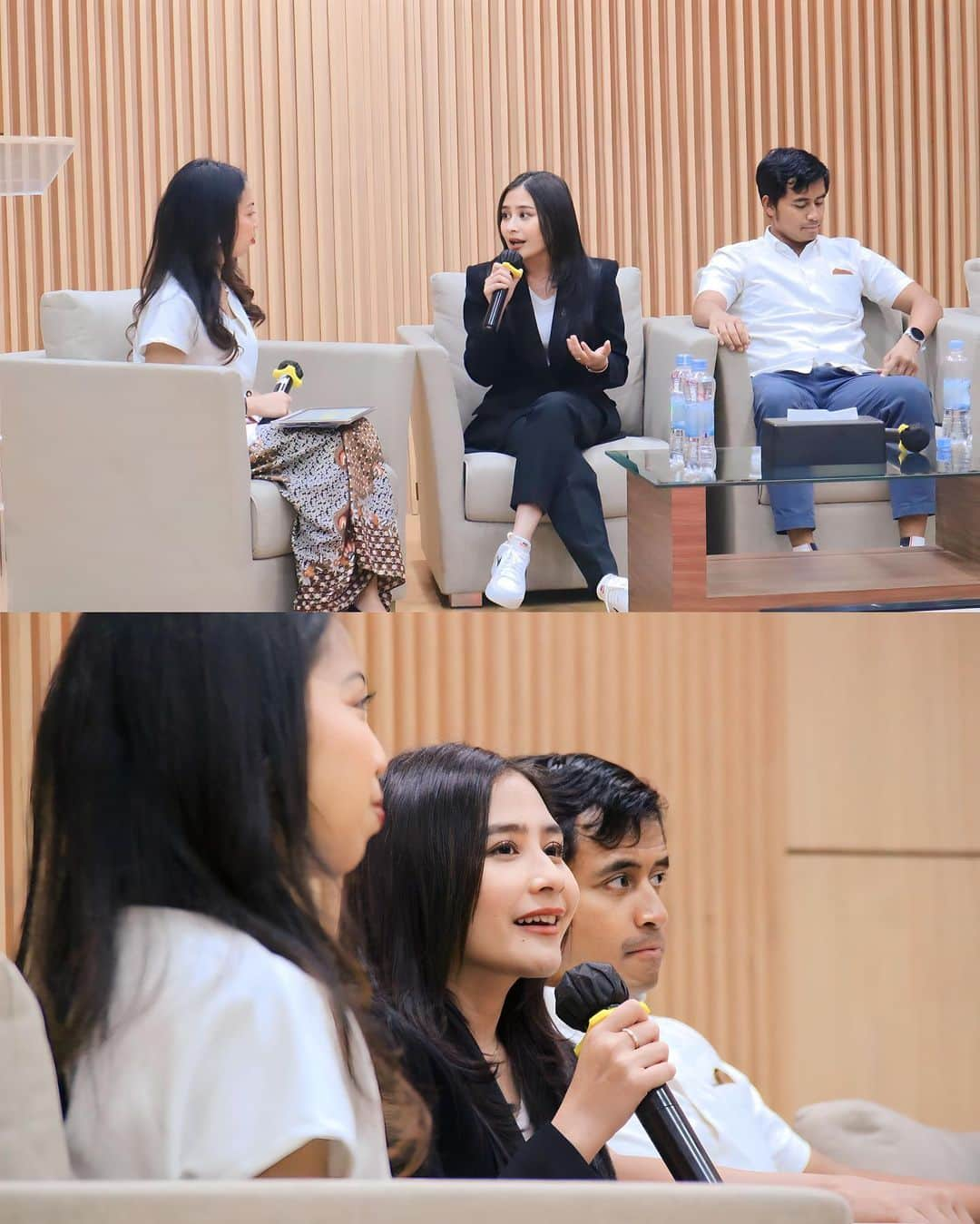 Prilly Latuconsinaのインスタグラム：「Missmatch no more! Aligning Indonesian Human Capital with Industry Demands!  Kemarin hadir sebagai speaker di acara KOMPeK 26 FEB Universitas Indonesia, berdiskusi tentang urgensi serta kepentingan penyesuaian pendidikan di Indonesia dengan lapangan pekerjaan untuk generasi muda Indonesia dalam sektor ekonomi kreatif terutama industri film. Semoga kedepannya perkuliahan bisa lebih banyak praktik langsung ke lapangan kerja. Jadi mahasiswa bisa langsung terjun dan mengerti skill apa saja yang dibutuhkan untuk terjun ke dunia nyata.  Meskipun jurusan apapun bisa terjun ke industri film tapi semoga lebih banyak lagi nantinya jurusan-jurusan bisnis dan kreatif yang bisa bikin iklim industri kreatif kita lebih baik lagi, sampai suatu saat kita bisa setara negara-negara yang industri kreatifnya bisa jadi salah satu penyumbang pendapatan terbesar kaya negara Korea Selatan, aamiin!」