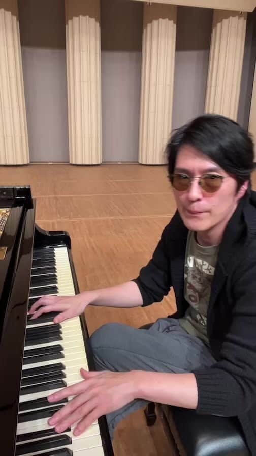 清塚信也のインスタグラム：「岡山　リハスタLIVE #piano」
