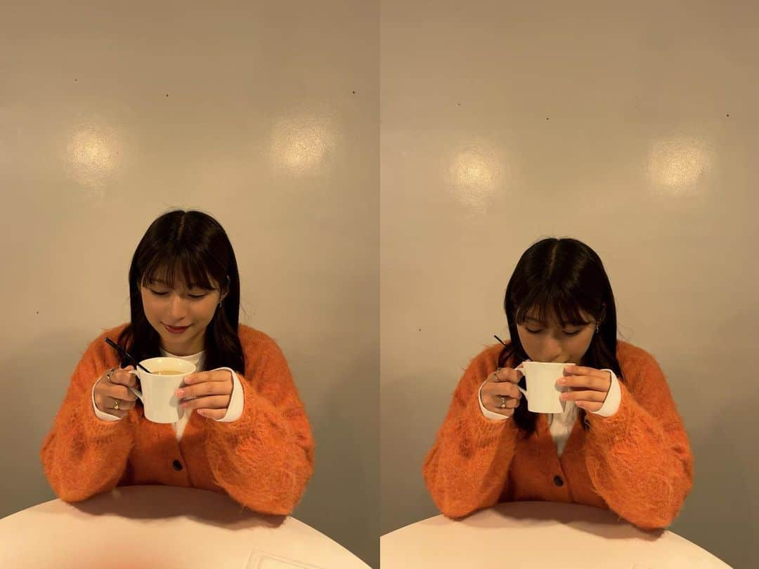 藤原あずさのインスタグラム：「. 最近また散歩ブームきてる☕️ あとこのカフェの生クリーム美味  📍couleur  #夜カフェ #広島 #広島グルメ #広島カフェ  #cafe #広島スイーツ #シフォンケーキ」