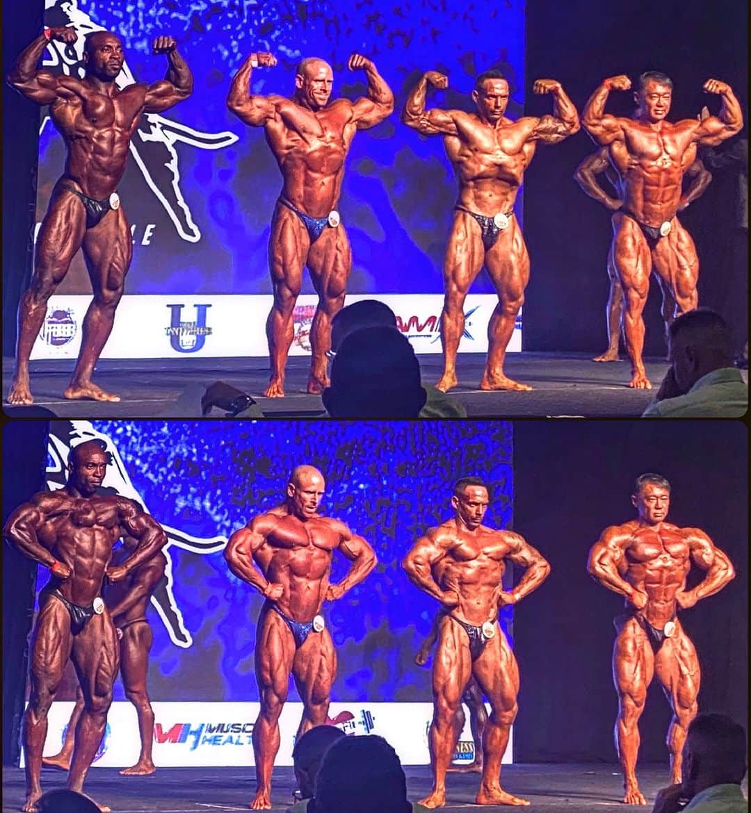 鈴木克彰のインスタグラム：「✨2023/11/18 THE ROAD TO IFBB ELITE PRO WORLD CHAMPIONSHIPS🇵🇹 Portugal✨プロ世界最高峰のステージにてプレジャッチ✨　 TOP3には評価して貰えませんでしたが、連盟〜皆さんから一年のインブルーブを賞賛して頂きました。  恐らく呼ばれかたで6位あたりかな？🤔  去年ワールド10位から超えられなかった世界チャンピオンのライバル達と並んで、この感じまで引きあげて来ました。  後少しで表彰台、、、イケルと！とても手ごたえあったのですが、、無念、、なぜか？この前のファーストグループと比較して貰えなかったです。。。ショック。。。  嬉しい反面〜悔しさが込み上げて来ます。  次に向けて方針変えずにこのままサイズアップしていきますので、次の一年の進化観ていてください。  フリーポーズはトリで、1番会場を盛り上げられたらしいので最高に嬉しかったな。。  沢山の人に声をかけられて、お前すごく良かったぞ！ネクスト！また必ずチャレンジ！チャンピオン！と声をかけれ、、思わず涙ぐんでしまった。絶対に引き上げる。  オフィシャルやプロのカメラマンに頼んで最高画質の写真と動画を依頼しています。貰い次第改めてUPします。  因みに来年1月に50歳になりますが、1年でここまでインプルーブできてます。  まだまだガンガン引き上げて〜可能性を常に体現したい〜魂燃やして行きます。  やるよー💪😊✨  皆んな、いつも力をありがとう🙏✨  ✨2023/11/18 THE ROAD TO IFBB ELITE PRO WORLD CHAMPIONSHIPS🇵🇹 Portugal✨  【パーソナル＆通信指導募集】 ✨沢山の身体創り成功者〜各競技のトップ〜活躍するプロを産み出し指導し続けてます。パーソナル指導〜オンライン指導〜新規募集期間✨😊初心者の方も大歓迎です✨ 皆さん夢や目標の成功に向けて〜歴30年の私が最短距離サポート致します。 サプリメントもメーカー直により特別パーソナル割引で購入できます。 お問い合わせはDMでお気軽にご相談ください。  #世界に通じるトレテク研究 #世界制覇 #仕上がり #ポージング #百戦錬磨 #歴30年は伊達じゃ無い  #ifbbnationalchamp  #ifbb #ifbbelitepro #ifbbエリートプロ   #ボディビル #bodybuilding #workout #muscle #training #phsique #エンサヨジャパン #エンサヨ #ファインラボ #ファインラボフィット #サプリメント #ワークアウト #ダイエット #diet #筋トレ  #ボディビルダー  #ifbbfamily」