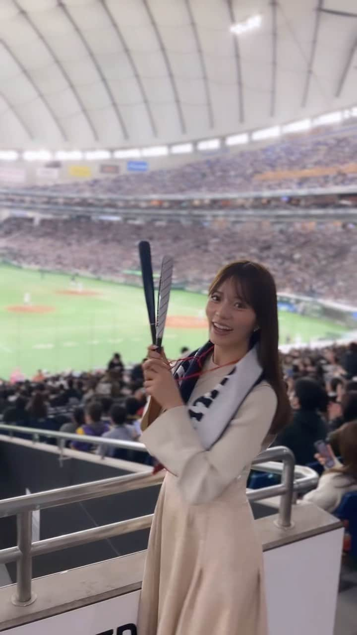 藤田みりあのインスタグラム：「東京ドームで野球観戦⚾️ 日韓戦みたよ🇯🇵🇰🇷」