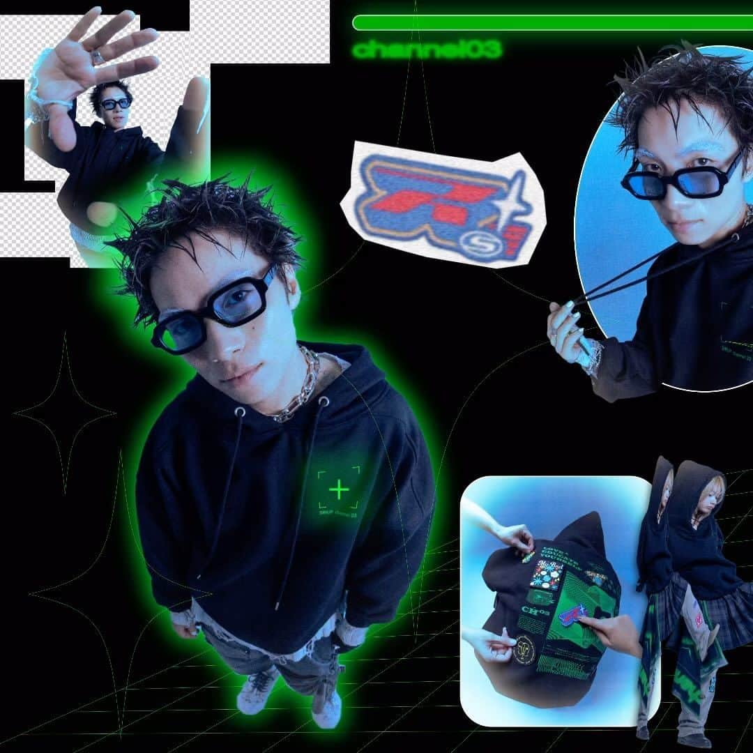 SIRUPのインスタグラム：「SIRUP「channel 03」Official Goods   一般発売は明日の21:00～💚   画像はDanちゃんディレクション🫶 @danbabeboo  ぜひ爆イケグッズを手にいてれね💫  🔗一般販売リンクはこちら https://www.asmart.jp/sirup_channel03  ▼一般発売 2023年11月20日（月）21:00スタート   ———— ▼ITEMS ［channel 03 ORIGINAL HOODIE］ Color： BLACK Size： Mサイズ：約身幅69cm  着丈70cm 袖丈52cm Lサイズ：約身幅73cm  着丈74cm 袖丈53cm ¥12,500 (tax in)   ［channel 03 WAPPEN SET(5types)］ Size：約縦3.6cm～7.9cm×横7cm～8cm　全5種 ¥3,000 (tax in)   ［channel 03 BANDANA］ Size：約56cm×56cm ¥2,000 (tax in)   ———— ▼Credit Photo:haruta @harutaaaaaaa  Hair:TAKAI @rr_takai_  Direction: Dan  ［Model］ SIRUP ※ORIGINAL HOODIEはMサイズを着用 Dan/150cm ※ORIGINAL HOODIEはMサイズを着用 NODOKA TAKAGI/170cm  ORIGINAL HOODIE はLサイズを着用 @nodokatakagijapan   [Design (ORIGINAL HOODIE & WAPPEN SET)] Director, Designer : Masaki Watanabe (maxilla) @masakebab  Project Manager : Moe Niitsu (maxilla)  Production Assistant : Rise Haneda (maxilla)  Artist: Kentaro Okawara @kentarookawara   BANDANA Design：SIRUP」