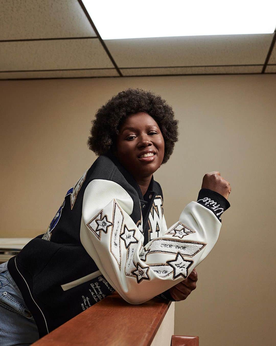 OFF-WHITE C/O VIRGIL ABLOHのインスタグラム：「Off-White™ _LOGIC  building on Virgil Abloh’s ethos of provoking fresh cultural conversations, the new capsule delves into the archives for a collection of t-shirts, hoodies, an "OW" Varsity jacket, two "OOO" colorways and a selection of homeware. model @tallblackandbeautiful wears the capsule in a campaign produced in collaboration with The Face.  ~ available from November 20th at off---white.com, @farfetch and from independent Off-White™ stores globally and select retail partners worldwide.」