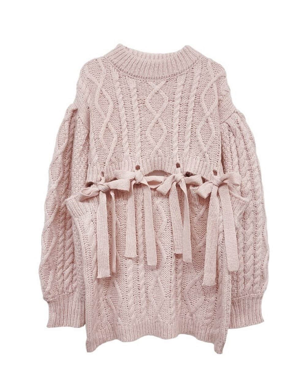 HONEY MI HONEY OFFICIALさんのインスタグラム写真 - (HONEY MI HONEY OFFICIALInstagram)「two-way ribbon cable knit  beigeは今すぐお渡し可能です  ecru.babypink.gray.blackはご予約受付中  @honeymihoney_official  #HONEYMIHONEY #TOKYO #omotesando #harajuku #2023aw」11月19日 21時27分 - honeymihoney_official